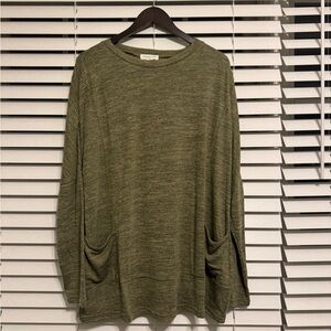 Olive Green Tunic with Pockets